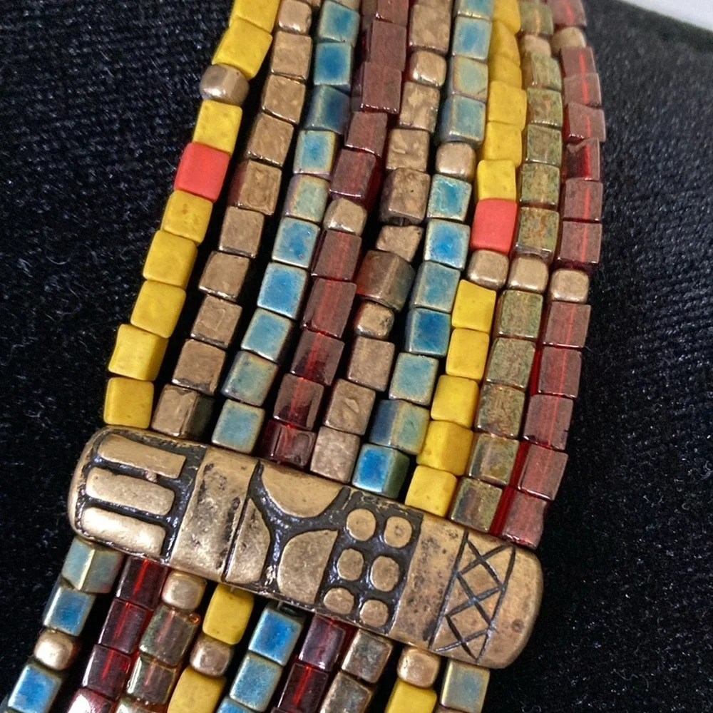 Chicos Womens Necklace Multistrand Beaded African‎ Western 16 to 20